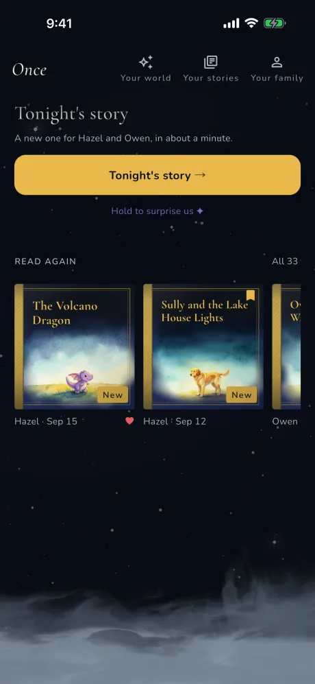 Once home screen on iPhone — tonight's story