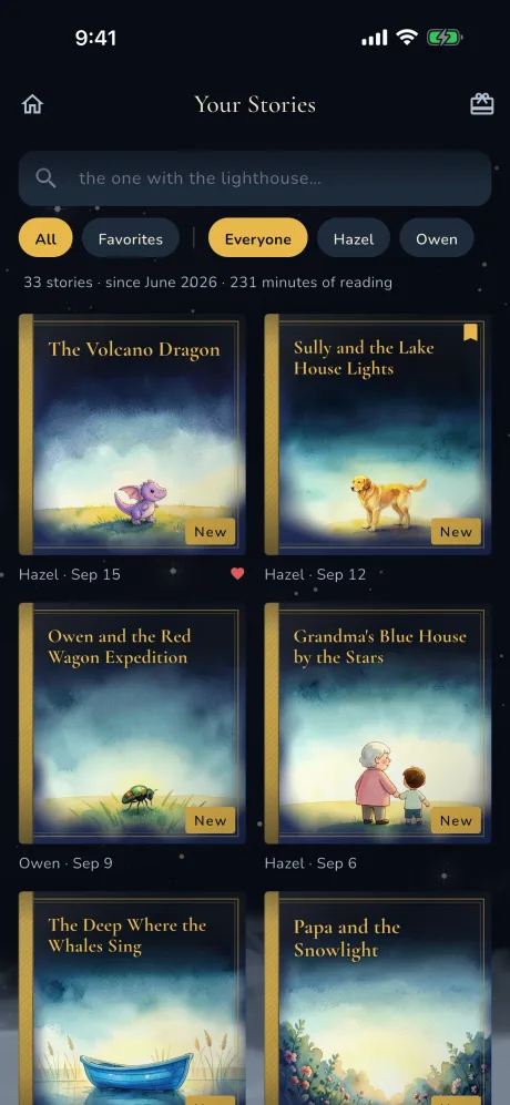 Once story archive on iPhone